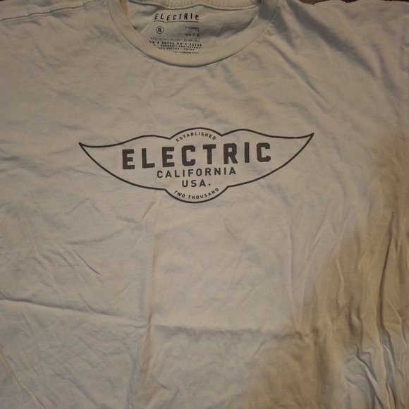 Electric Skate Surf Logo Graphic Print White T-Shirt. - Picture 4 of 8